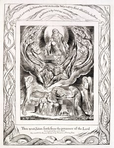 Satanás saliendo de la presencia del Señor y la caridad de Job, del 